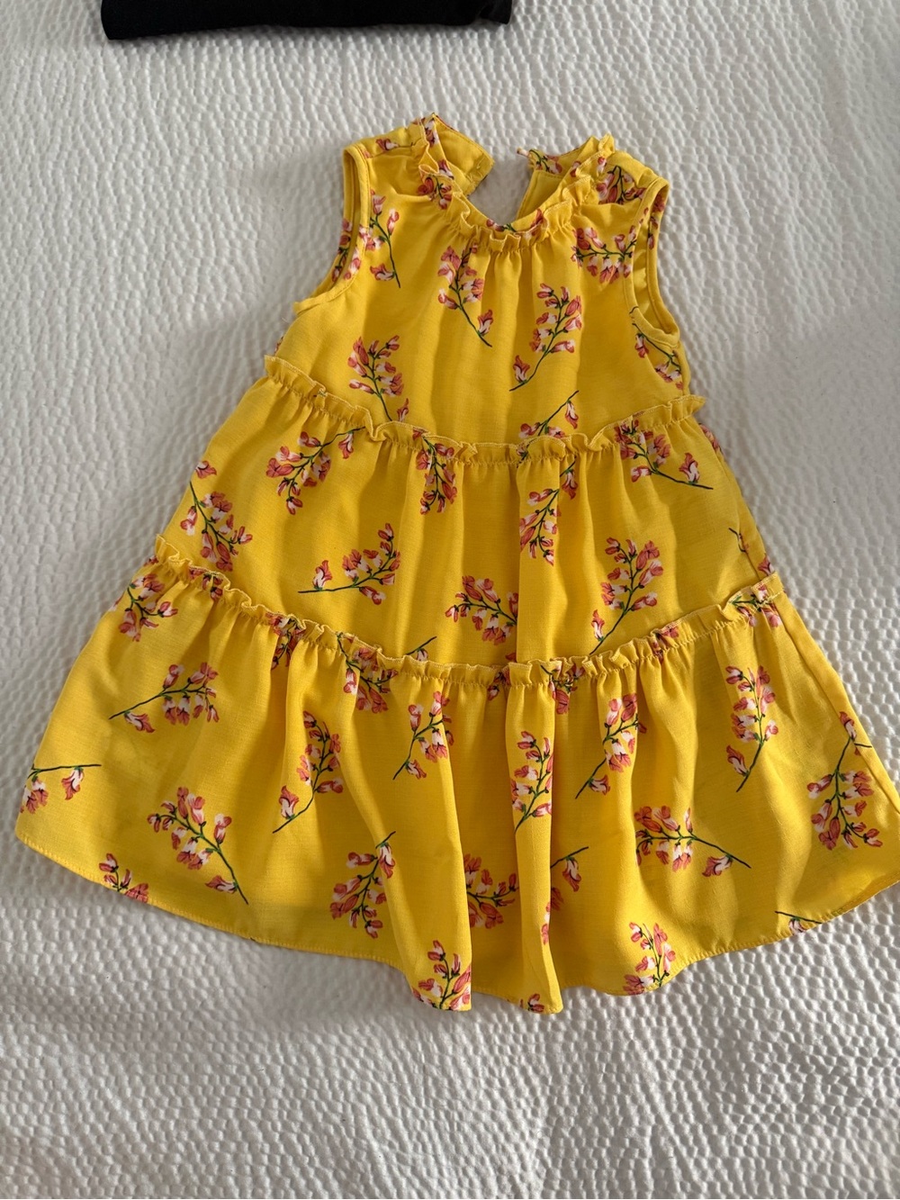 GB girls Yellow Floral Tiered Sundress
